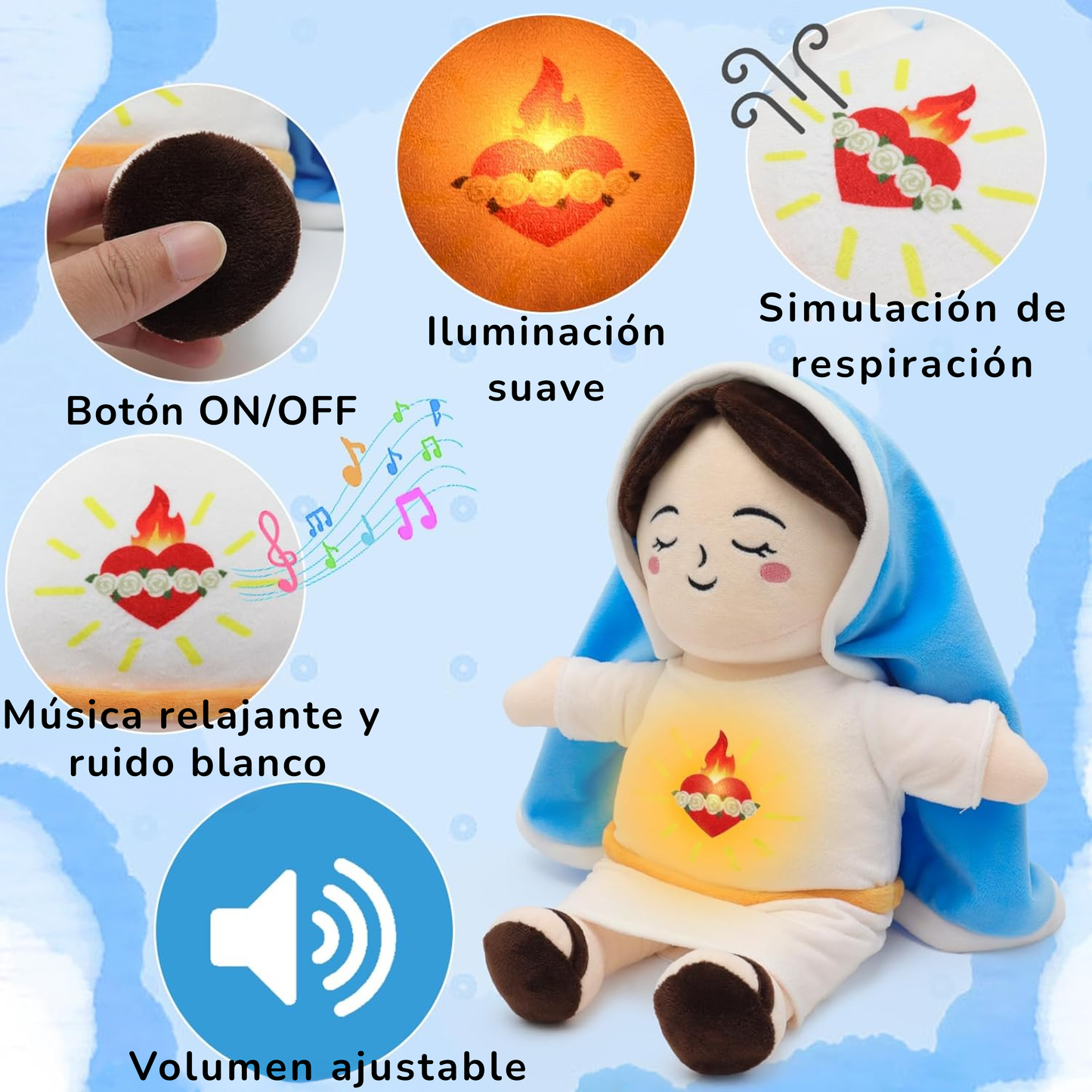 Peluche Virgen María Anti Ansiedad