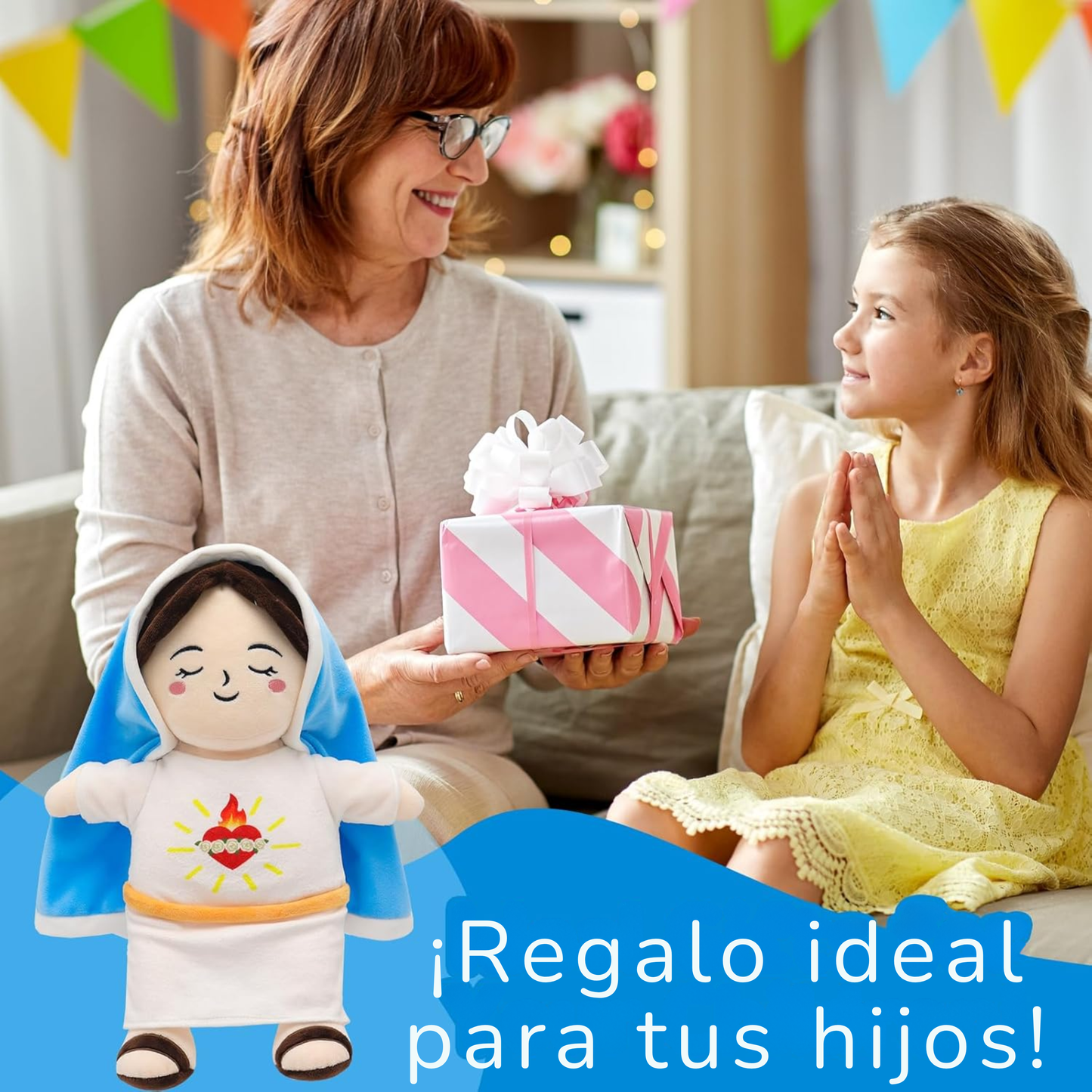 Peluche Virgen María Anti Ansiedad